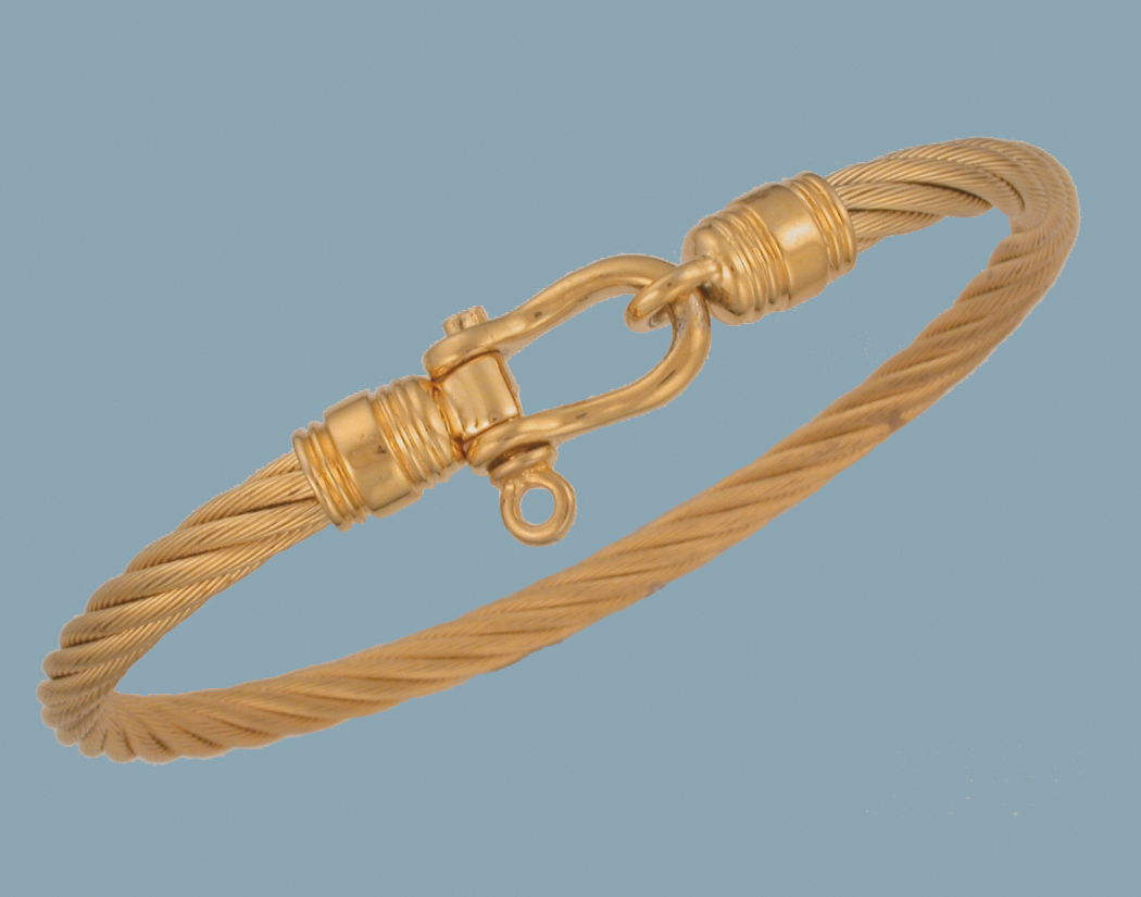 SIngle Pin Shackle Gold Cable