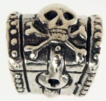 13353-Treasure Chest (with Skull and Bones) Bead