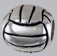 13413-Enameled Volleyball-Orange and Blue