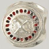 13418-Enameled Roulette Wheel Bead