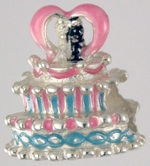 13428-Wedding Cake Bead - Enameled