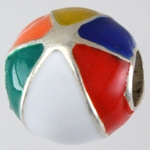 13491-Enameled Multicolored Beach ball