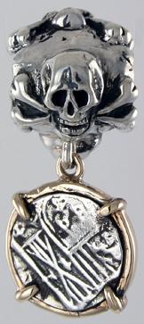 19249-Skull and Bones with Replica Treasure Coin