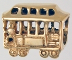 13461-Hollow Cable Car Bead in 14K