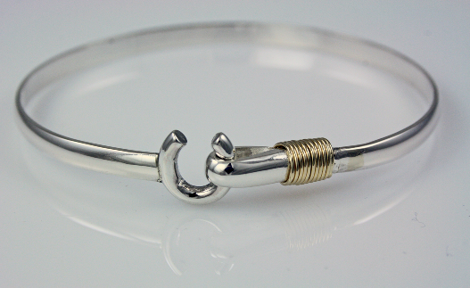 46181-Spiral Caribbean-Style Hook Bead Bracelet with 14K Gold Wrap