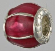 16965-Six Section Barrel Bead can be Enameled with Custom Colors