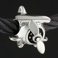 13255-BiPlane Bead with revolving propeller!