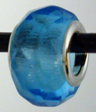 103-March Birth Month Color Faceted Glass Bead