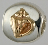 13612A-Lozenge Bead with 14K Conch