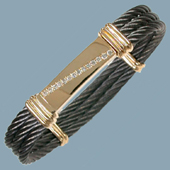 Ascent Titanium over Stainless Steel Cable Bracelet