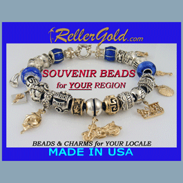 Souvenir Beads - Customized for YOUR location - Compatible with ALL popular Brands - Made in the USA.