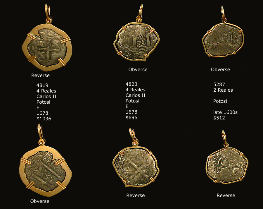 Santa Maria de la Consolacin, 1681 - Authentic Consolacin Treasure Coins-2 and 4 Reales