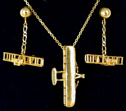 45405 Wright Flyer Pendant and Earrings Set