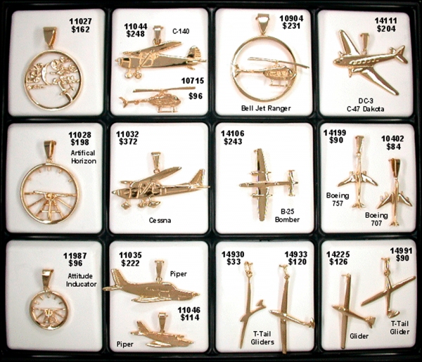 Attitude Indocator, Airplanes and Gliders, Pendants and Charms