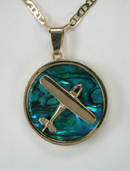 High Wing on Sea Opal Abalone - Pendants