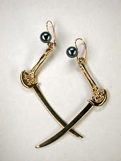 "Curse of the Black Pearl" Earrings